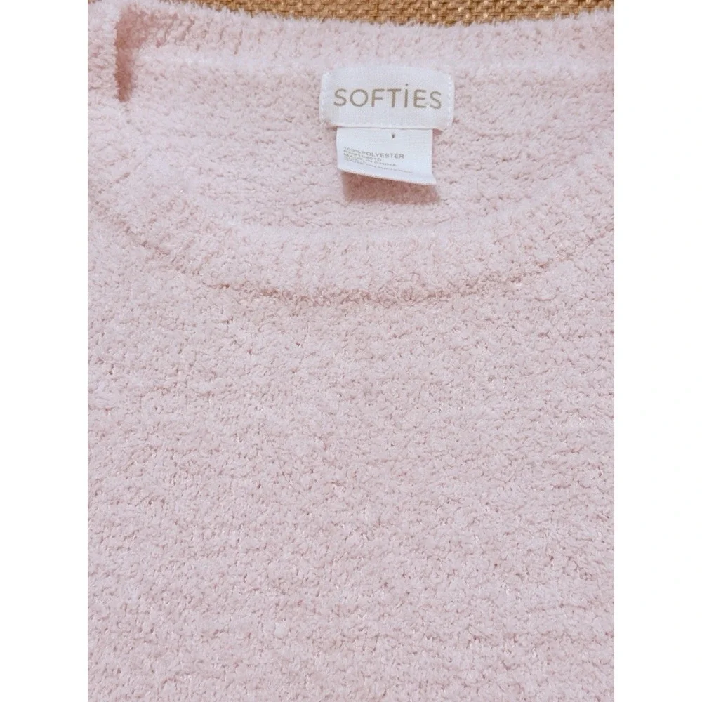 Softies Marshmallow Lounge Set‎ Womens Large Pink Reverse Seam Top Pants